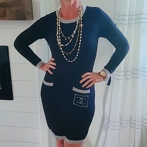 AUTHENTIC Chanel Fall Sweater Dress 36